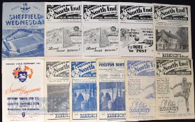 Selection of Preston North End home match programmes 1946/47 Burnley (FAC) 1947/48 Everton 1948/49