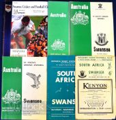 Swansea v Tourists Rugby Programme Collection (6): Issues v Australia 1973 (Centenary), 1975, 1981 &