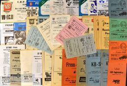 Collection of 1950s (onwards) Danish football programme to include 1956 Frem v AGF, AB v Vejle, KB v