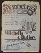 1936/37 West Bromwich Albion v Huddersfield Town reserves Central League match programme 5 December;