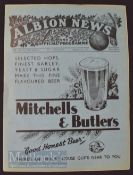 1935/36 West Bromwich Albion v Manchester City reserves Central League match programme 31 August;