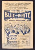1919/20 Manchester City v West Bromwich Albion (champions) Div. 1 match programme 6 December at Hyde