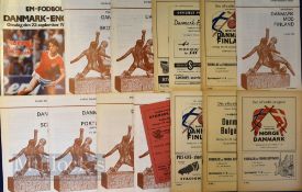 Selection of Denmark international match programmes to include 1956 Norway, 1957 Bulgaria, 1958