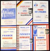 Selection of France international home match programmes to include 1958 France v Italy, Germany 1959