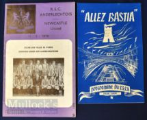 Newcastle Utd away match programmes to include 1969/70 Inter Cities Fair Cup Anderlecht v