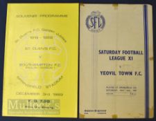 1949 Jersey Saturday football league XI v Yeovil Town (Alex Stock player/manager) match programme 14