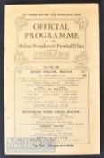 1931/32 Bolton Wanderers v West Bromwich Albion Div. 1 match programme 24 October; Good.