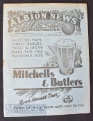 1938/39 West Bromwich Albion v Newcastle Utd reserves Central League football programme 14