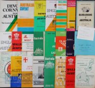 1973/75/76 Australian Rugby Tours Programmes etc (25): Five issues (E Wales, Swansea, West Wales,
