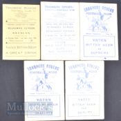 Selection of Tranmere Rovers home football match programmes to include 1946/47 Wrexham (ph) 1947/