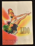 French Rugby Federation 75th Jubilee Dinner Menu 1977: Ooh la la - at the Lido, Paris. Glossy,