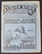 1928/29 West Bromwich Albion v Aston Villa reserves Central League match programme 29 August; Fair-
