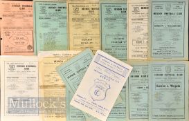 Hendon FC home football match programmes to include 1947/48 Barnet, 1948/49 Bromley, 1949/50