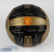 Man United 100th Anniversary Football 1902-2002, attractively coloured and printed with facsimile