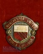 Seldom seen 1966 World Cup Manchester United pin badge enamel and has silver hallmark, denoted “