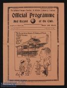 1937/38 Tottenham Hotspur v Fulham football programme Div. 2, 26 February; fold, kept flat, no