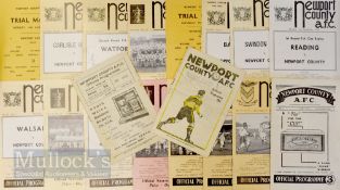 Collection of Newport County home match programmes 1948/49 Huddersfield Town (FAC), Swindon Town