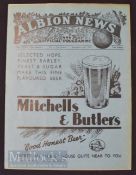 1935/36 West Bromwich Albion v Liverpool reserves Central League match programme 28 September;