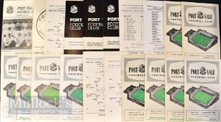 Collection of Port Vale home football programmes to include 1963/64 Liverpool (FAC replay single