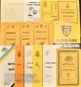 1930s-1980s Rugby Programmes, Newport, Cross Keys, & Torquay homes (12): Great lot, with Newport’s