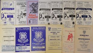 Selection of Oswestry Town home match programmes to include 1951/52 Shrewsbury Town (Shropshire