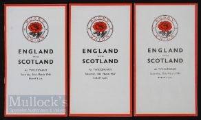 1946-1947-1949 ‘Dummy’ England v Scotland Rugby Programmes (3): The white-covered Scottish-pattern