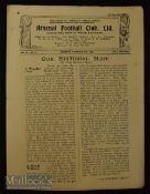 1920/21 Arsenal v Huddersfield Town Div. 1 football match programme 27 November, fold (kept flat), 4
