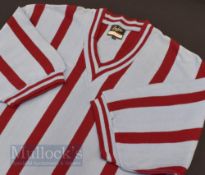 Fine 1957 FA Cup Final Peter McParland match issue Football Shirt in light blue and maroon strips,