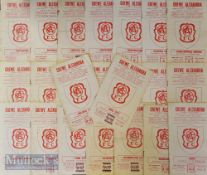 Collection of Crewe Alexandra 1957/58 home match programmes complete season (23) including