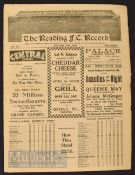 1934/35 Reading v Millwall match programme FAC 26 January. Slight creases, pencil score, overall
