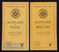 1951 Scottish Home Rugby Programmes (2): The editions for Wales’ 19-0 shock defeat, and v Ireland,
