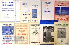 Collection of international souvenir/pirate football programmes to include England 1946