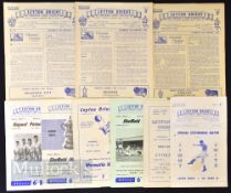 Selection of Leyton Orient home football match programmes to include 1956/57 Chelsea (FAC), 1957/
