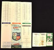 1959 British Lions Rugby Tour to New Zealand, pair of rare itineraries charting their progress (