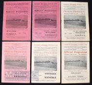 Selection of Wrexham home football programmes to include 1955/56 Halifax Town, 1956/57 Rochdale,