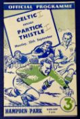 1950/51 Glasgow Cup Final Celtic v Partick Thistle football programme at Hampden Park 25