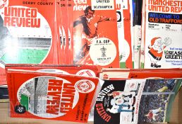 Quantity of late 1950s onwards Manchester United football programmes over 400 League and Cup from
