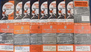 Selection of Swindon Town home football match programmes 1952/53 Bristol City 1953/54 Newport (IofW)