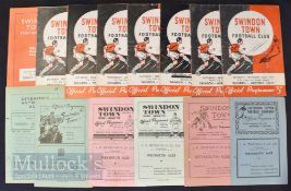 Selection of Swindon Town home match programmes 1945/46 Bristol Rovers (ph) 1946/47 Reading (ph)