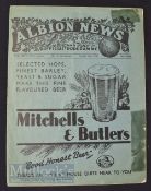 1935/36 West Bromwich Albion v Leeds Utd reserves Central league match programme 12 October;