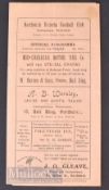 1922/23 Northwich Victoria v Macclesfield, Cheshire League match programme 2nd September, fold out