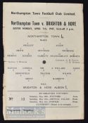 1946/47 Northampton Town v Brighton & Hove Albion Div. 3 (S) football programme 7 April, single