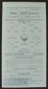 1939/40 War abandoned season Southend Utd v Shorts (Rochester) football programme 14 October, single
