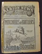 1921/22 West Bromwich Albion v Derby County reserves Central League match programme 18 March;