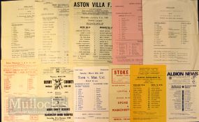 Selection of Manchester Utd away reserve match programmes to include 1966/67 Sheffield Utd 1967/68