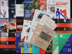 1953-2020 Representative etc Rugby Programmes (50): A wide selection to inc Age Group