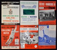 Selection of Scottish match programmes to include 1960 Celtic v Sparta Rotterdam, 1961 Glasgow v