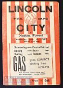 1946/47 Lincoln City football match programmes v Nottingham Forest (FAC), v Hartlepools Utd 18