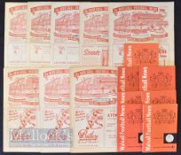 Selection of Walsall home match programmes to include 1952/53 Queens Park Rangers 1953/54 Crewe