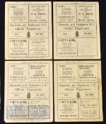 1933/34 Horwich & Parkeston home match programmes, all 4 page, Norwich C.E.Y.M.S. (fr), Newmarket (